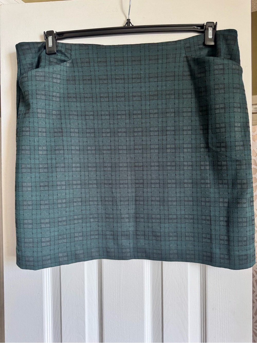 LOFT Forest Green Plaid Mini Skirt